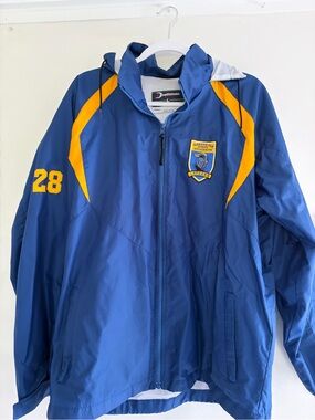 Blue & Gold Boathouse Sports Athletic Windbreaker Jacket Worcester State